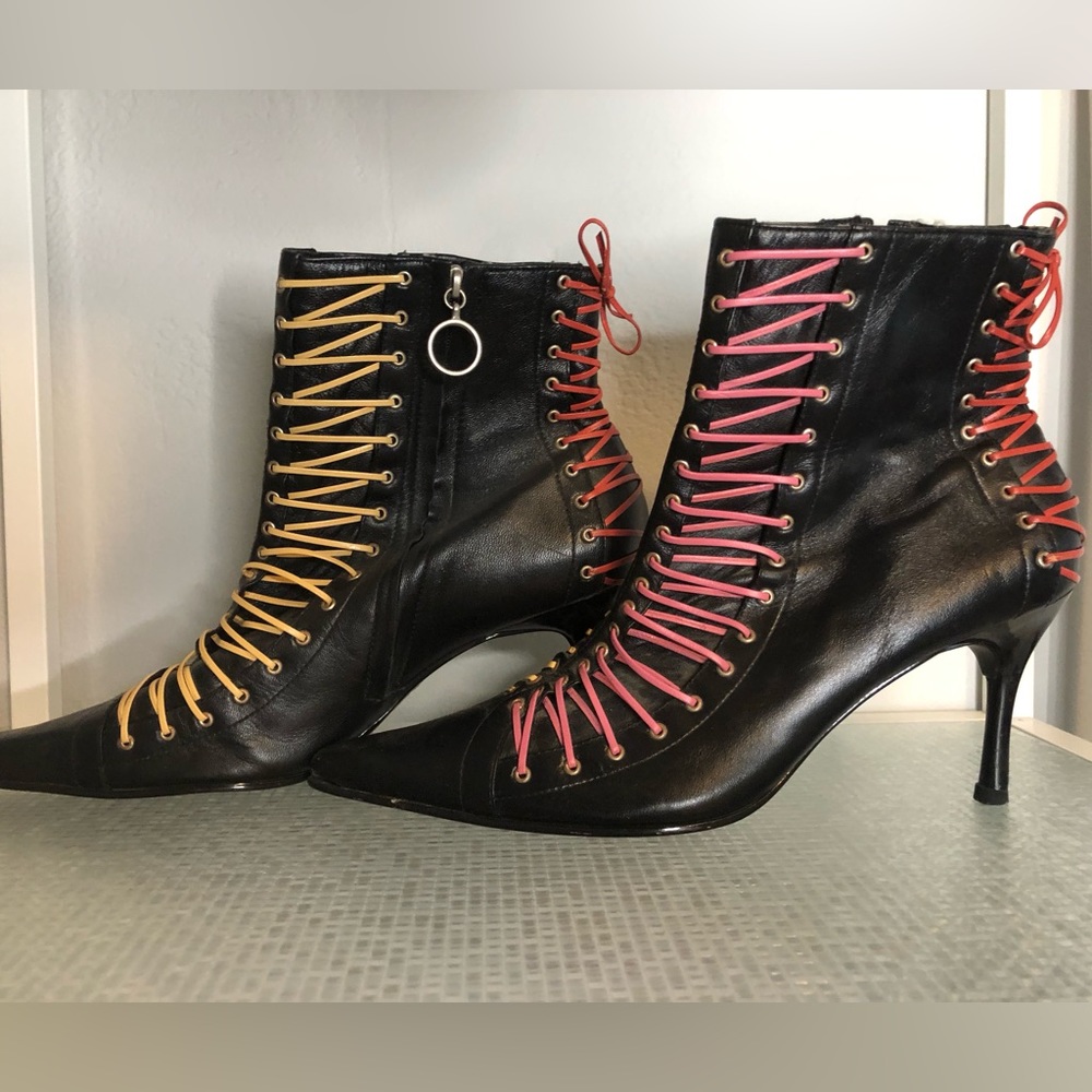 1990s Goth Lace Up Bondage Heels